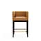 Manhattan Comfort Kingsley Counter Stool in Camel and Dark Walnut, PK2 2-CS005-CL - alternate 2